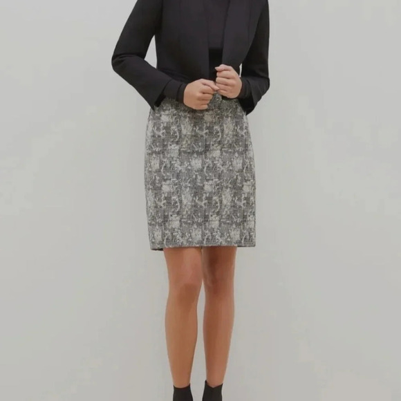 Mm.lafleur The Noho Crackle black and white pencil skirt size 14 - Picture 1 of 11